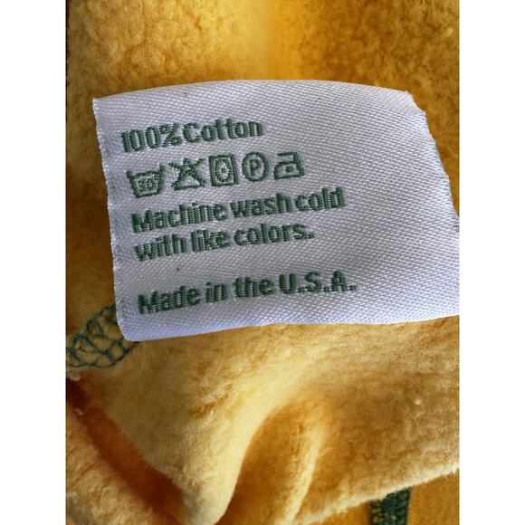 NWOT Made Some Souvenirs Sagrada Familia Tourist Sweatshirt Yellow Crew Sz Small - Picture 7 of 7